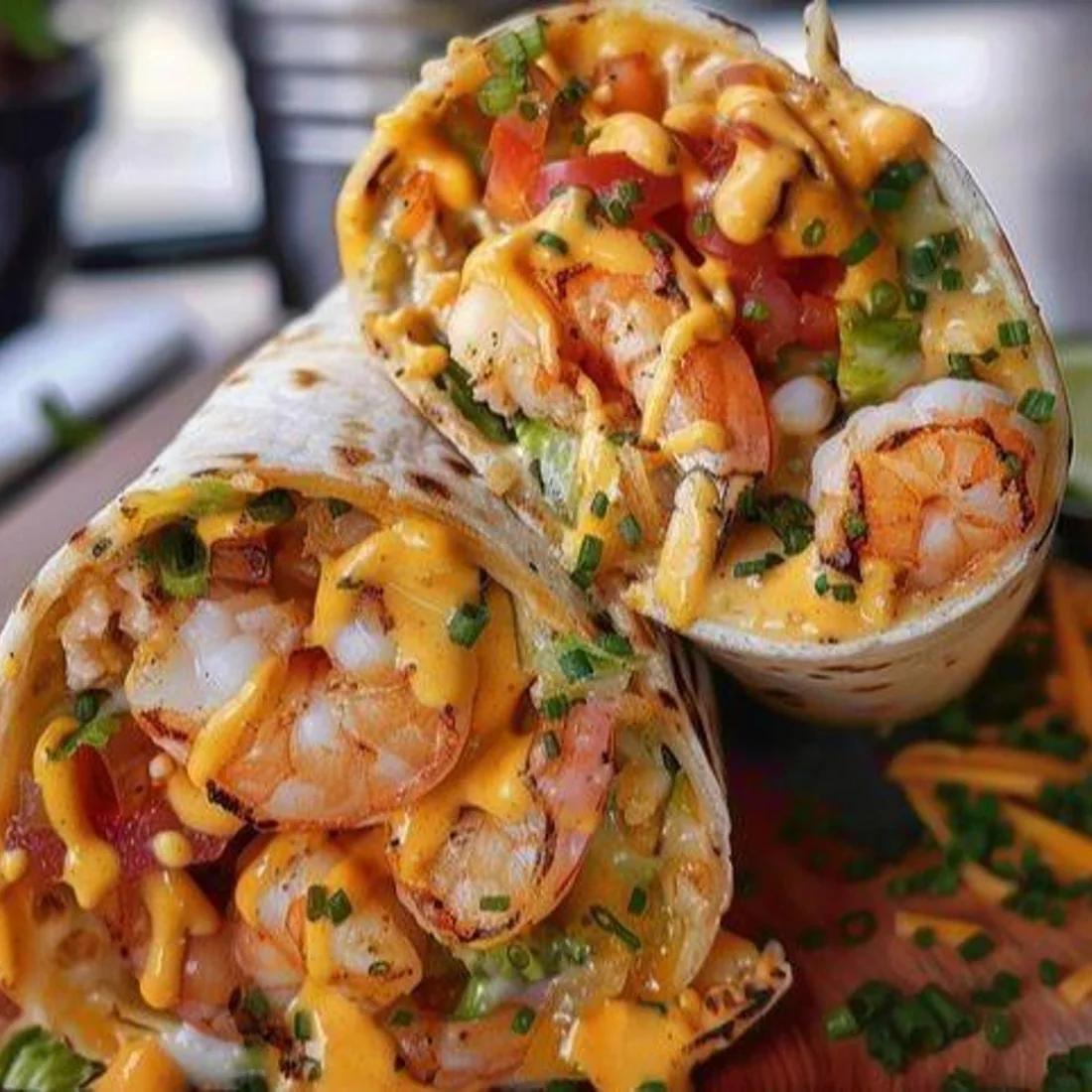 Shrimp burrito
