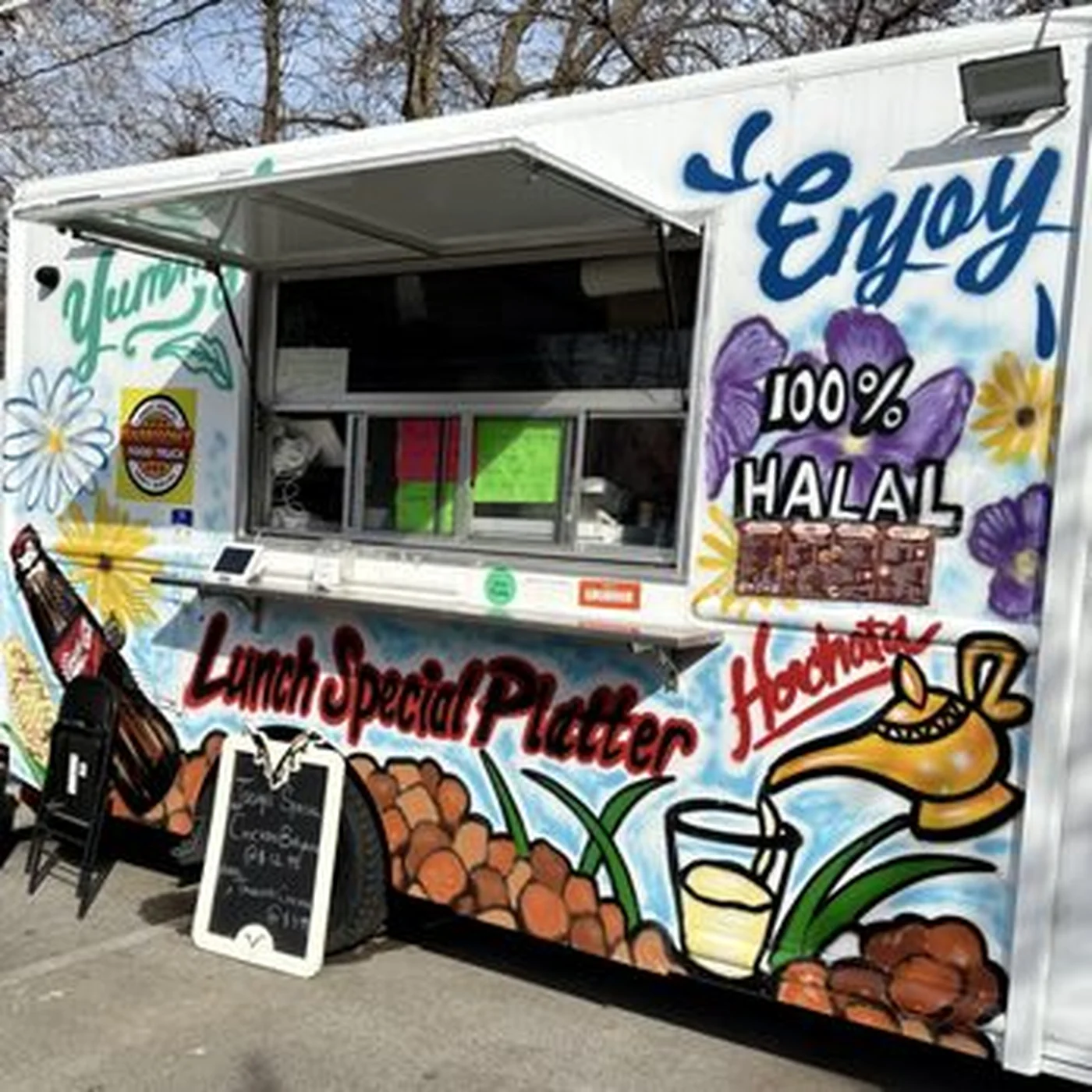Harrison's hand-painted food truck on W 3rd Ave